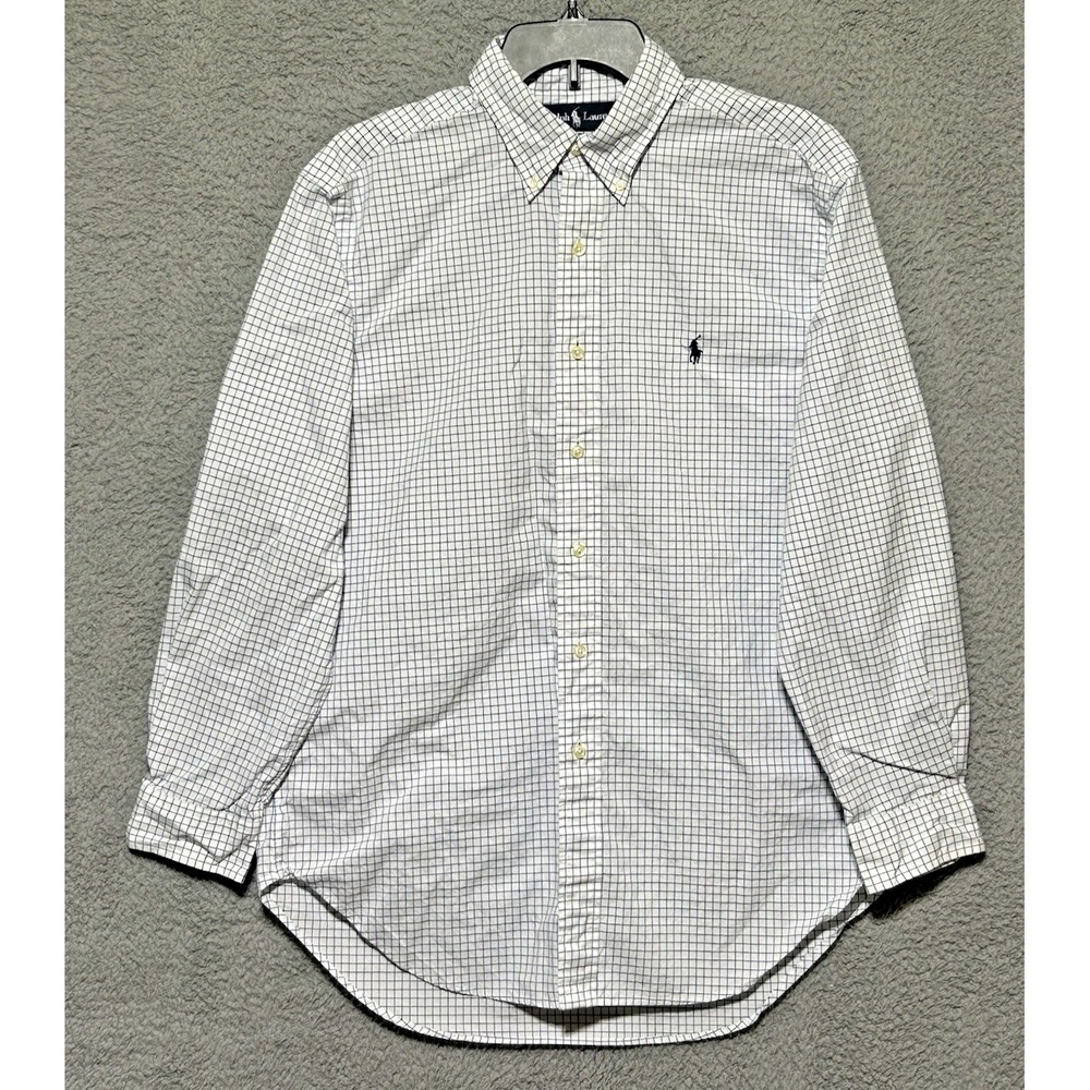 Polo Ralph Lauren Gingham Button Down Shirt Mens 2XL Classic Fit Blue Check
